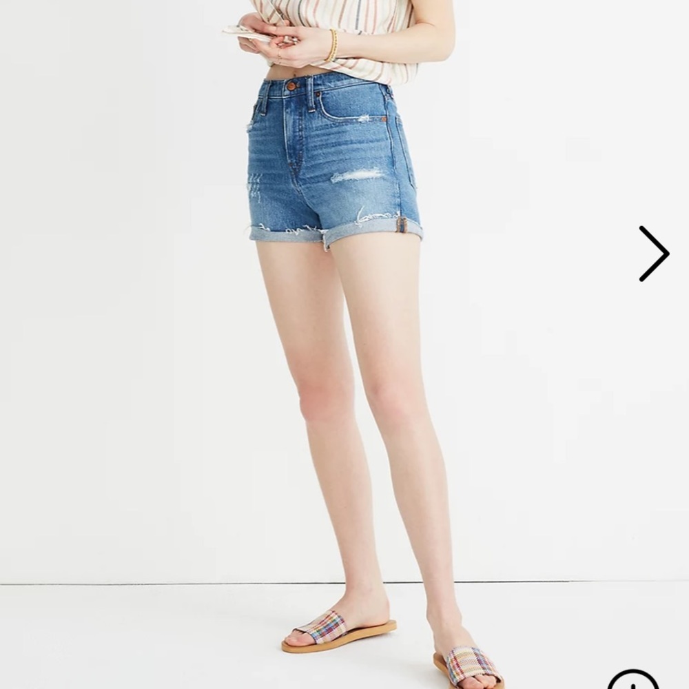 NEW • Madewell • High Rise Denim Shorts Jordie 25